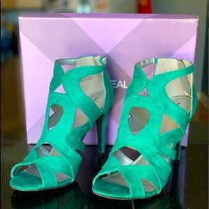 Final Sale 05/31 - X-Appeal Turquoise Suede High Heels
